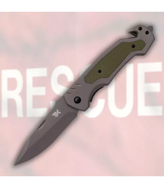 Navaja de rescarte Tramuntana Knives, verde (22,8 cm.) ⚔️