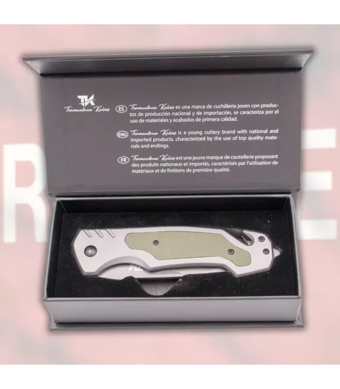 Navaja de rescarte Tramuntana Knives, verde (22,8 cm.) ⚔️