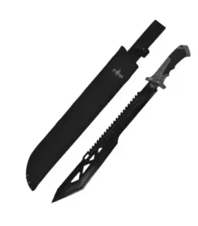 Machette Coupe-Cannes Third avec lame noire dentelée ⚔️