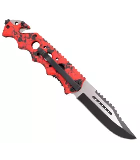 Taktisches Messer Third Skull-Design, rot (21,2 cm.)