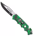 Navaja táctica Third diseño calavera, color verde (21,2 cm.) ⚔️