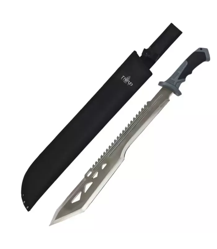 Facão Cortacaças Third com lâmina serrada ⚔️