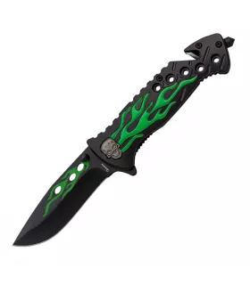 Rescue Skull Knife in Green Flames (20 cm.) ⚔️