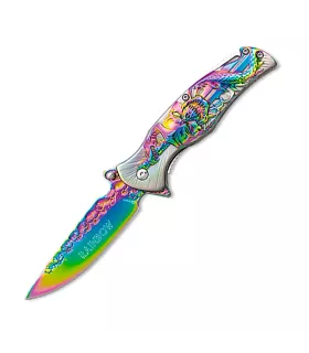 Rainbow Bicolor Pocket Knife by Albainox (20.50 cm.) ⚔️
