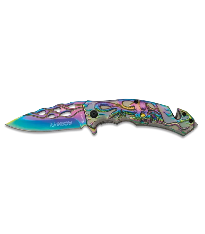 Safety Knife Skull-Snake Rainbow ⚔️