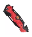 Canivete de resgate SCK vermelho Fire Department (Comprimento 20,3 cm.) ⚔️