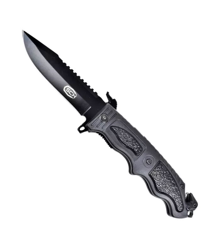 Canivete de resgate SCK preto (comprimento 22,3 cm). ⚔️