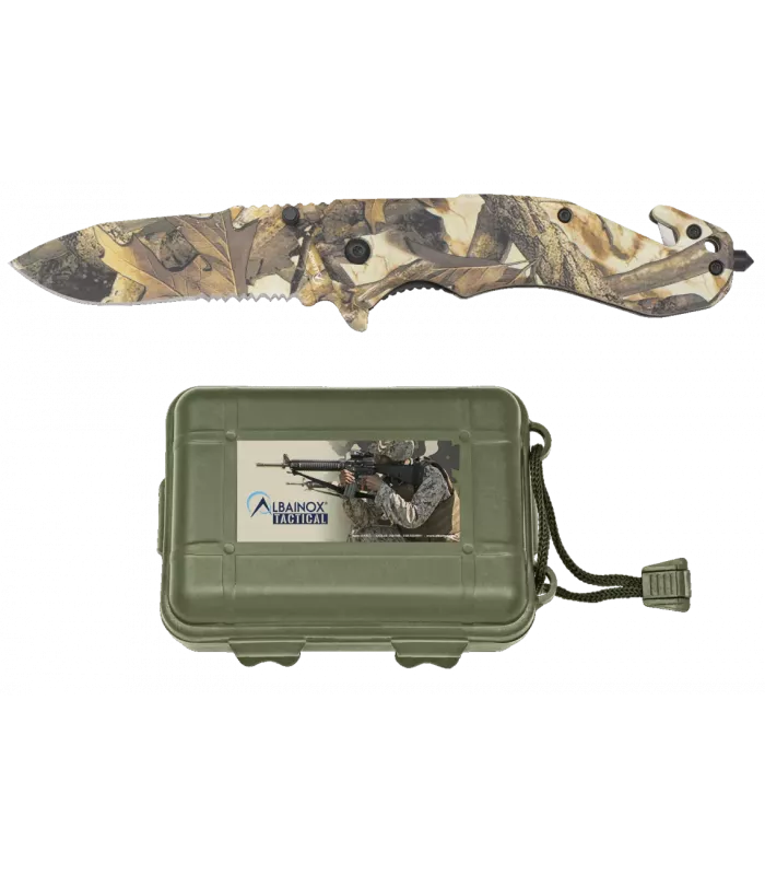 Canivete de resgate design 3D camuflado (20,7 cm.) ⚔️
