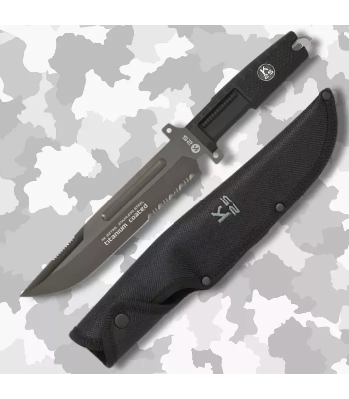 Coltello tattico K25 impugnatura in gomma (33 cm.) ⚔️