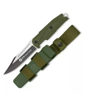 Cuchillo táctico K25 cachas goma verde ⚔️