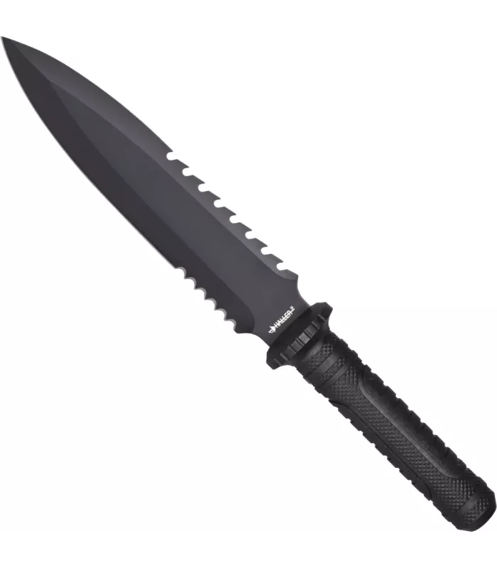 Faca tática Outdoor preta com bainha (38 cm). ⚔️