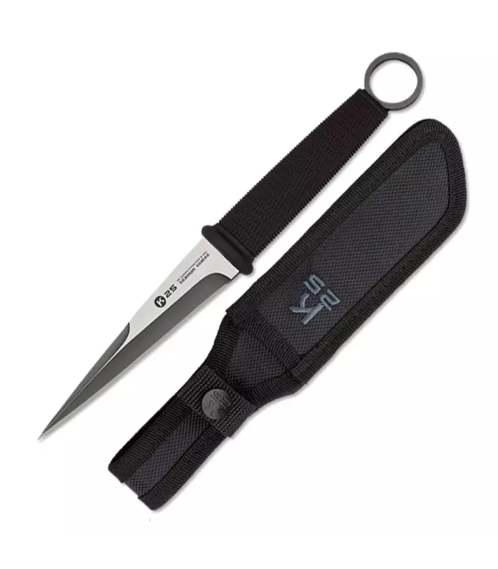 Faca tática marca K25 lâmina mista (24,7 cm). ⚔️