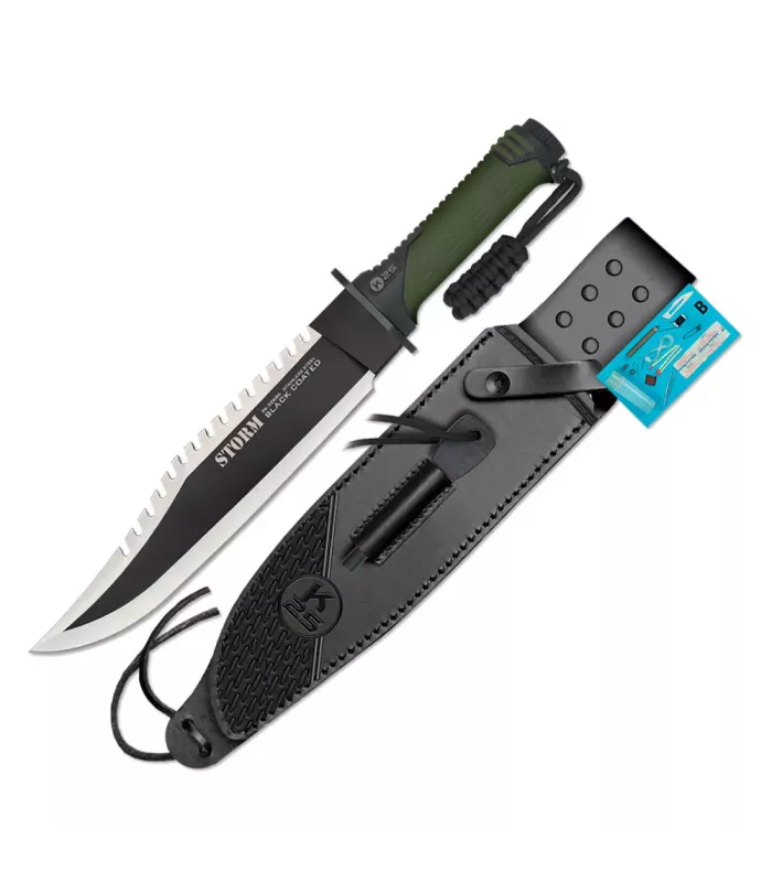 Cuchillo táctico marca K25 modelo Storm hoja mixta (38,2 cm.) ⚔️
