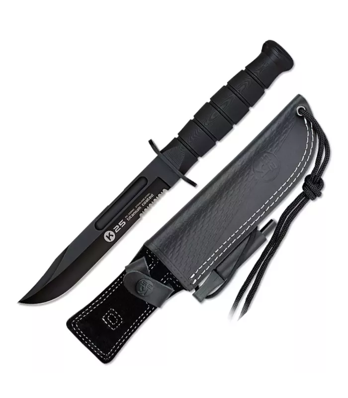Cuchillo táctica marca K25 con sierra (30,3 cm.) ⚔️