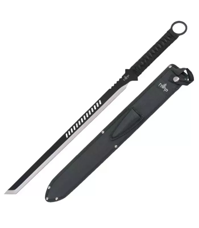 Facão tático Third H0068, lâmina preta ⚔️