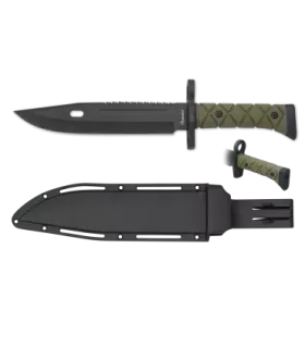 Coltello tattico marca Albainox verde-nero (34 cm.) ⚔️