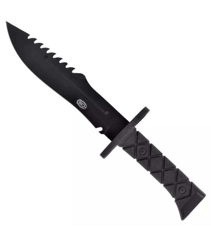 Couteau de chasse SCK lame en acier inoxydable à pointe dentelée (34 cm). ⚔️