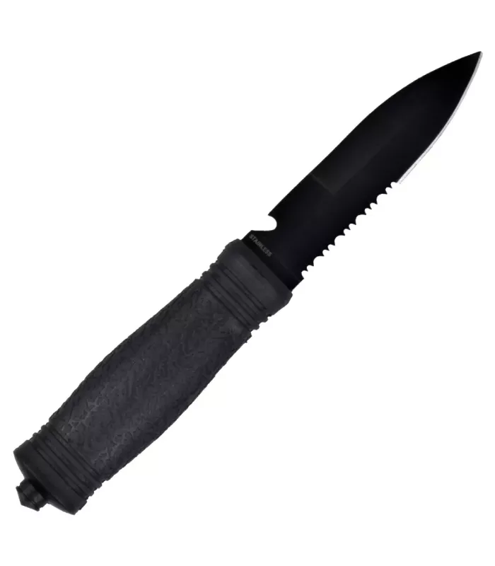 Faca preta de aventura de uma única lâmina SCK (23,5 cm.) ⚔️