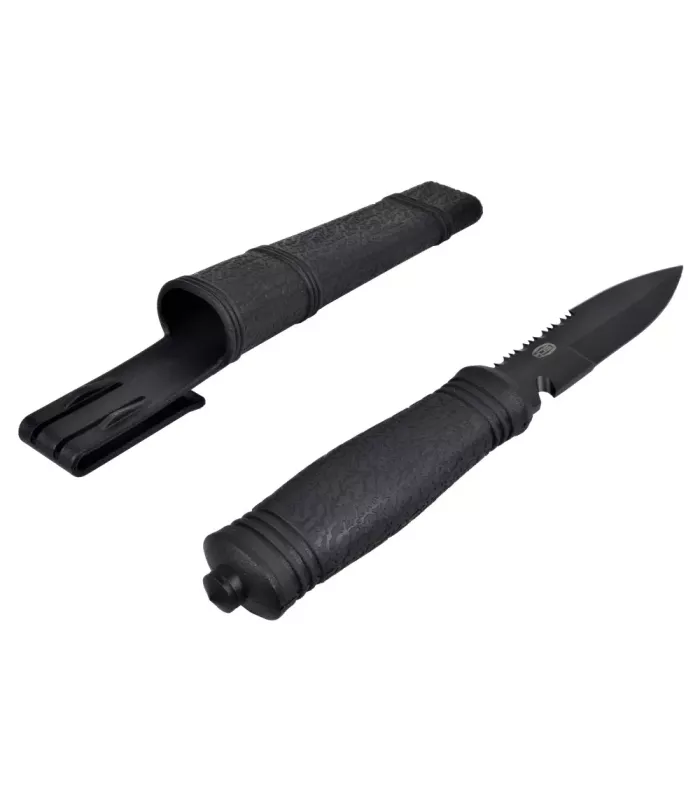 Schwarz Abenteuermesser mit einseitiger Klinge SCK (23,5 cm). ⚔️