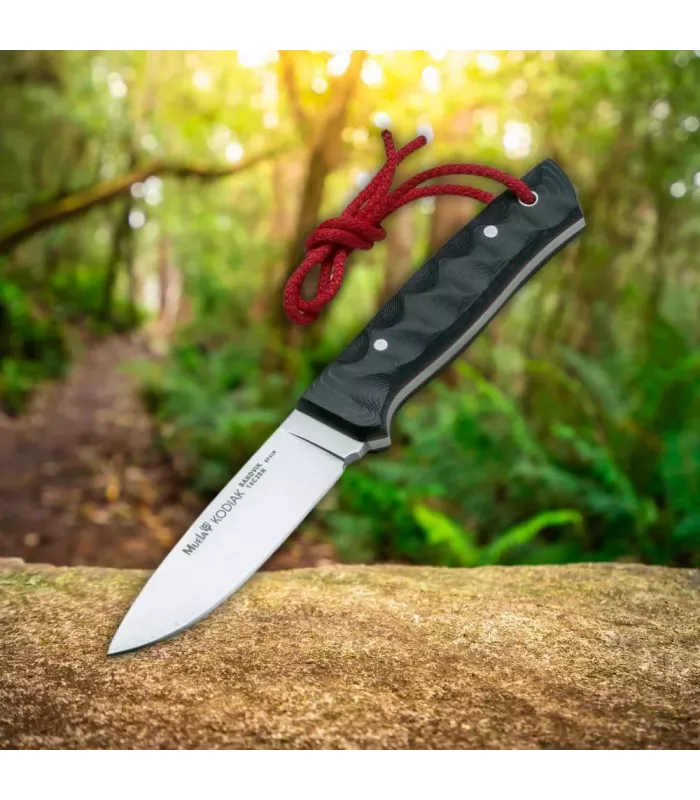 Faca Kodiak de sobrevivência Muela empunhadura preta de micarta ⚔️