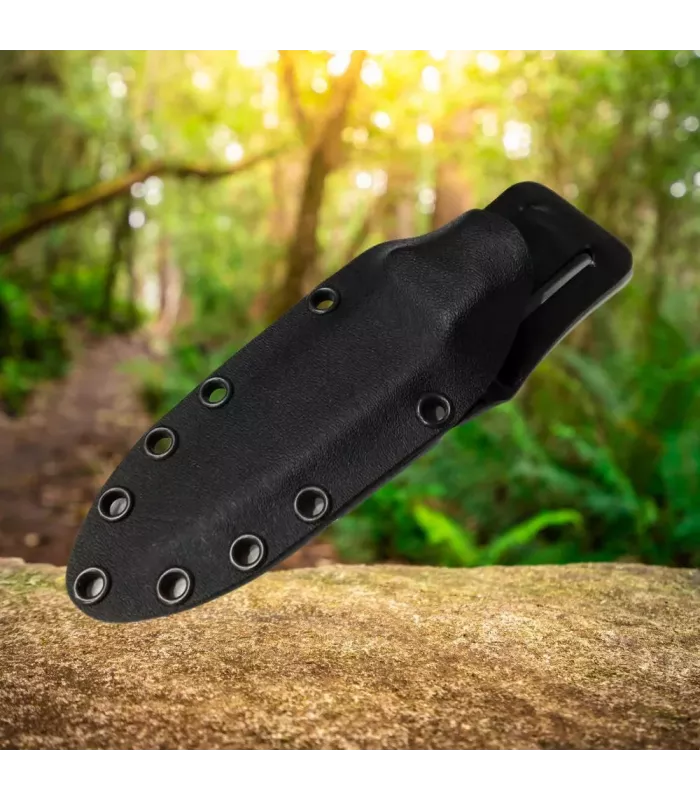 Faca Kodiak de sobrevivência Muela empunhadura preta de micarta ⚔️