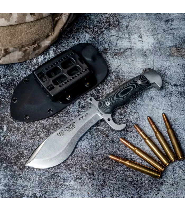 Cuchillo de Asalto, micarta negra ⚔️