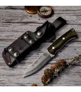 Bushcrafter-Messer aus Mango-Mikarta Canvas von Cudeman ⚔️