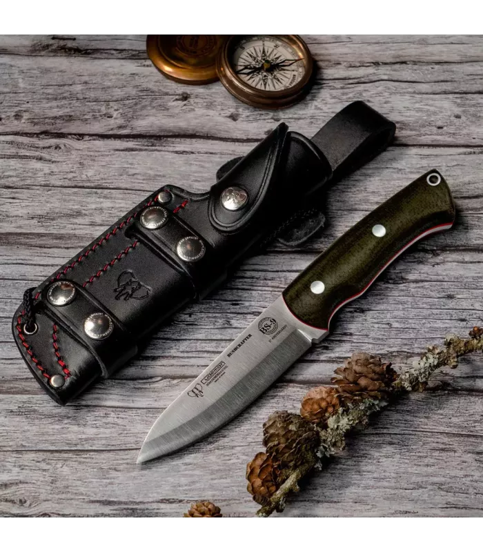 Bushcrafter-Messer aus Mango-Mikarta Canvas von Cudeman ⚔️