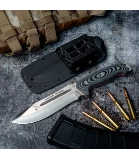 Cuchillo supervivencia Spartan negro Kydex ⚔️
