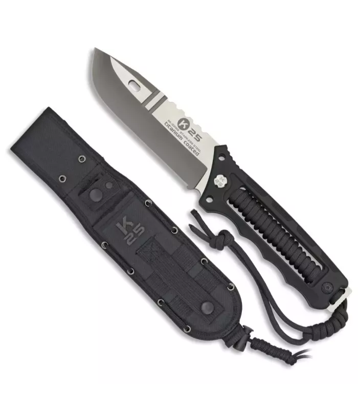 Cuchillo K25 mango encordado negro ⚔️