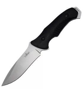 Satiniertes Jagdmesser mit Lederscheide ⚔️