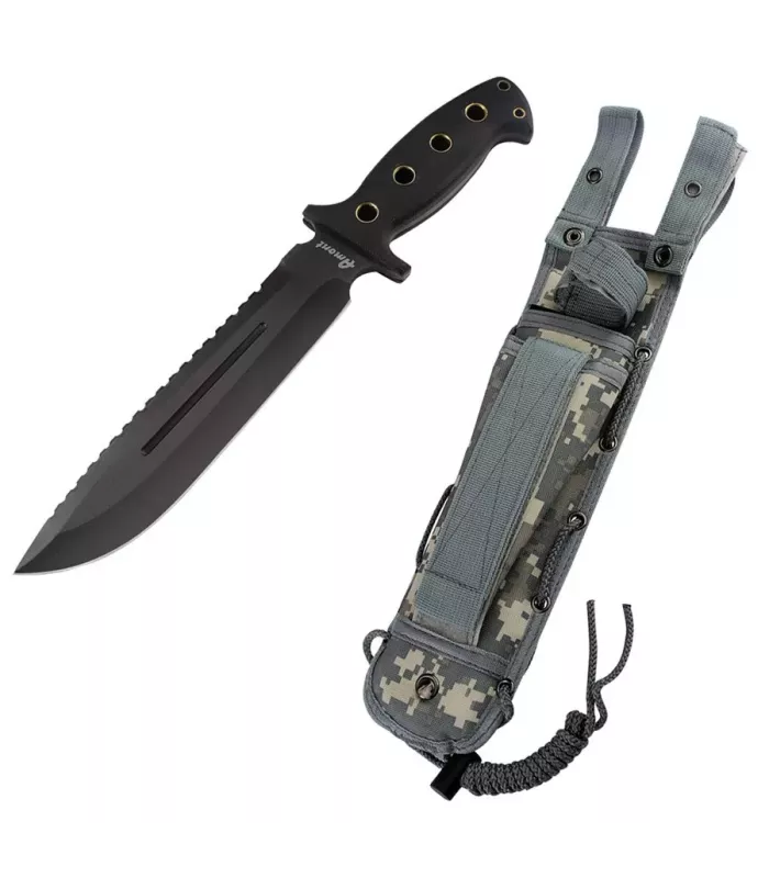 Tactisch mes Third, gekartelde rand (35 cm.) ⚔️