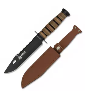 USMC Albainox-kniv med læderhylster ⚔️