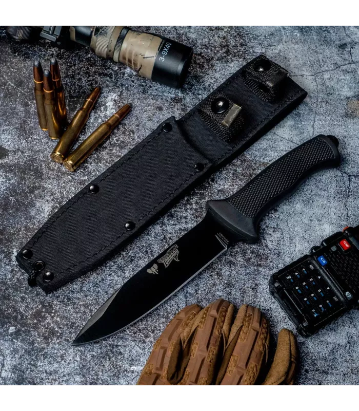 Couteau tactique modèle Tornado lame noire ⚔️