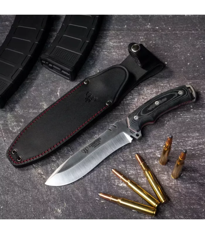 Faca de caça Boina Verde Cadete, micarta preta ⚔️