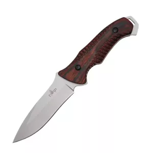 Jagdmesser mit satinierter Klinge und Lederscheide ⚔️