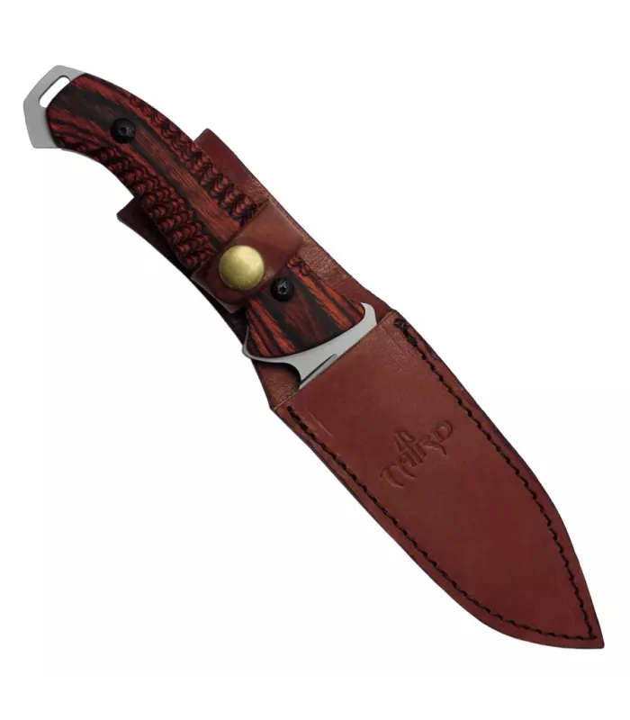 Jagdmesser mit satinierter Klinge und Lederscheide ⚔️