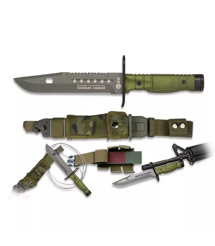 Cuchillo táctico Bayoneta verde ⚔️