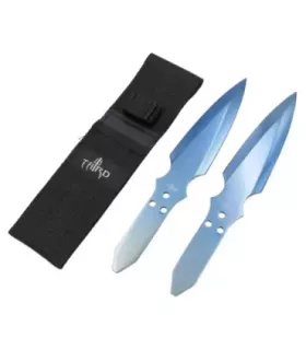 Conjunto de facas lançadoras Third H0069, acabamento azul ⚔️