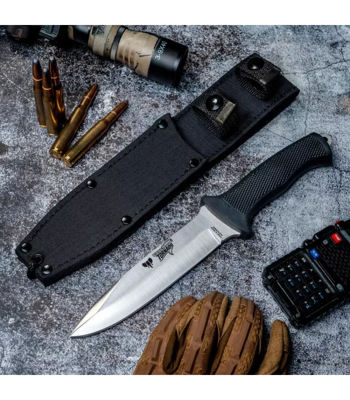 Faca tática Tornado com cabo de borracha ⚔️