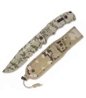 Coltello tattico RUI/K25 Camo con sega ⚔️
