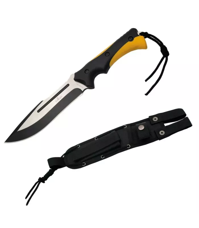 Faca tática Third mango amarelo-preto ⚔️