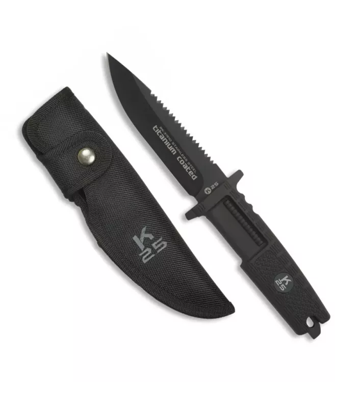 Faca tática RUI, empunhadura de borracha (25,8 cm). ⚔️