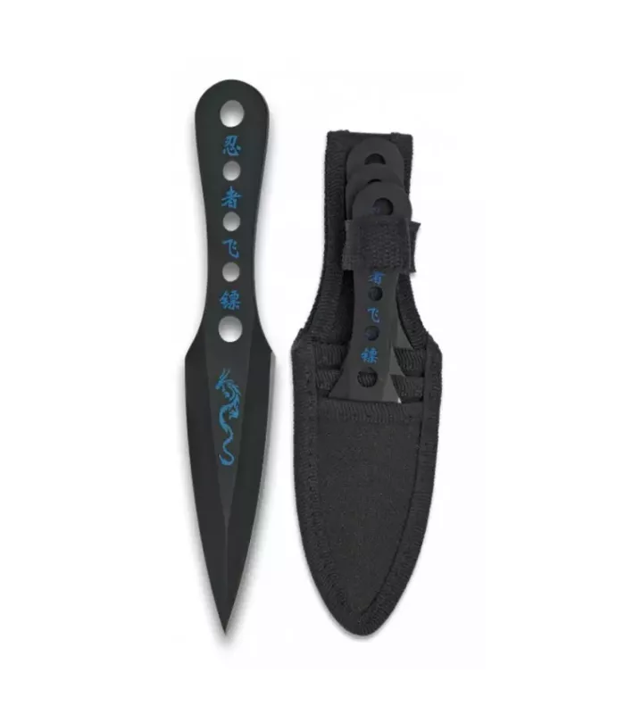 Set aus 3 Blue Dragon Wurfspitzen ⚔️