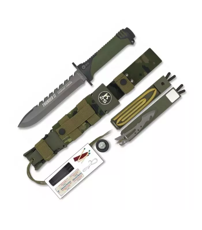 Faca RUI Thunder II. Camuflagem-verde ⚔️