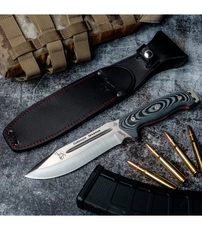 Spartan Survival-Messer aus schwarzem Micarta ⚔️