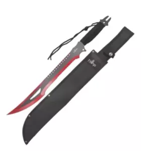 Machete taglia canne fantastico lama rossa-nera ⚔️