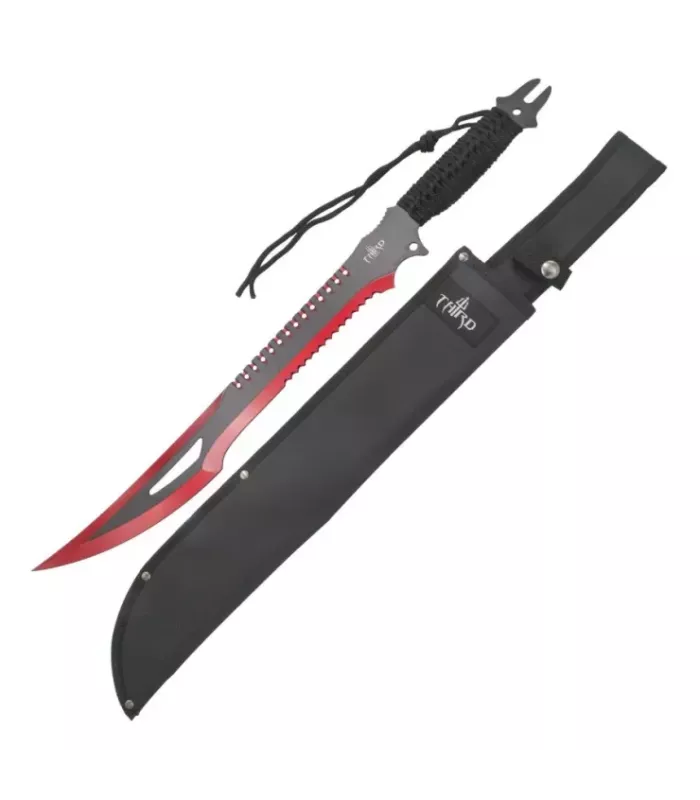 Fantastisches Rohrschneider-Messer mit roter und schwarzer Klinge ⚔️