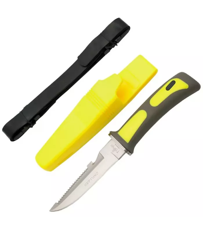 Coltello da immersione Neptuno, giallo-nero ⚔️