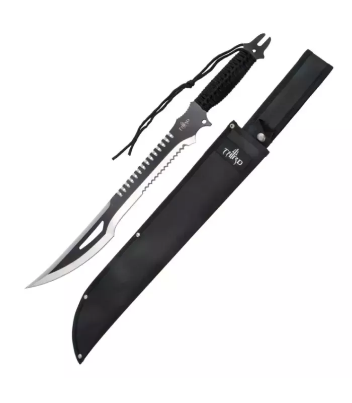 Fantastischer Kettensäge-Machete mit geflochtenem Griff ⚔️
